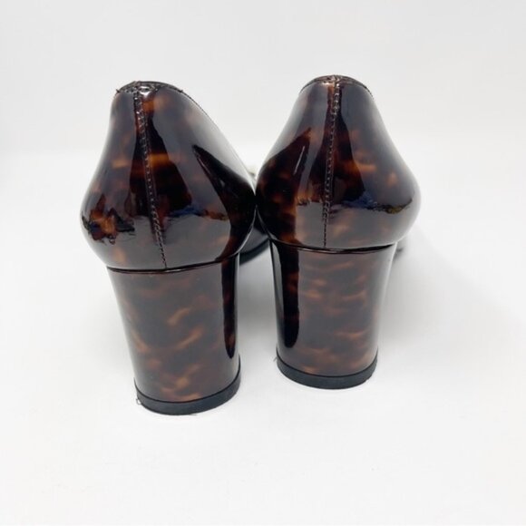 Stuart Weitzman Tortoiseshell Patent Leather Heels 6.5 - Picture 3 of 7